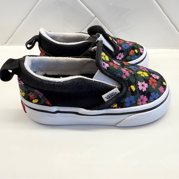 Vans Kids Girls Floral Slip-On Shoes Multicolor Size 5 Casual Canvas Toddler - Picture 2 of 10